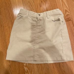 Uniqlo Beige Corduroy Short Skirt